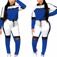 Two Piece Tracksuit PINK Printed Sport Suit  Solid Sexy Sportswear Gym Wear Women Tops Skinny Pants Workout Wear