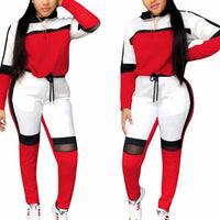 Two Piece Tracksuit PINK Printed Sport Suit  Solid Sexy Sportswear Gym Wear Women Tops Skinny Pants Workout Wear
