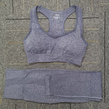 Seamless Yoga Set Women Fitness Sport Suits GYM Set Sportswear Shirts High Waist Running Girl Leggings Workout Pants Female Bras