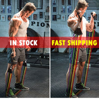 11pcs/set 100LBS Resistance Bands Set Expander Yoga Workout Exercise Fitness Gym Equipment for Home Latex Elastic Booty Bands
