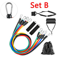 11pcs/set 100LBS Resistance Bands Set Expander Yoga Workout Exercise Fitness Gym Equipment for Home Latex Elastic Booty Bands