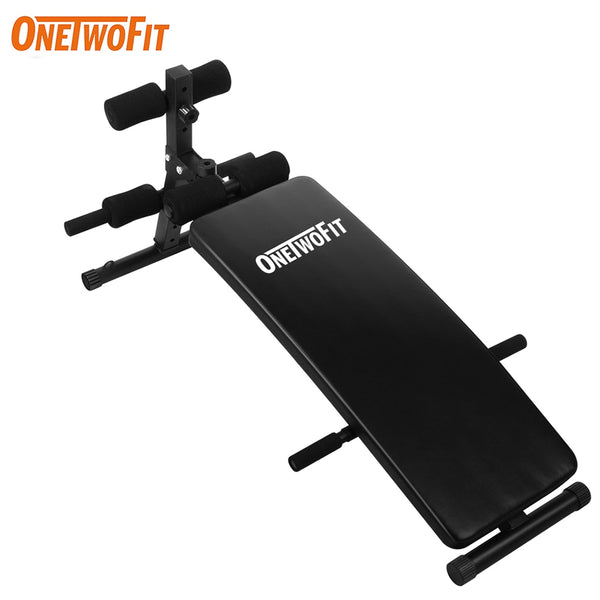 OneTwoFit Bench Press Gym Abdominales Foldable Sit-up Bench Fitness Equipment for Home Indoor Gym Machine Workout Panca Palestra